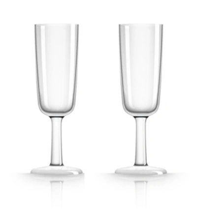 Marc Newson Non-slip Forever Unbreakable Flute Glass 6 oz (set Of 2) In White