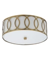 Jonathan Y Aubrey 3-light Metal Led Flush Mount In Gold