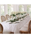 Elrene Barcelona Damask 60" X 102" Oblong Tablecloth In White