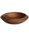 NAMBE SKYE DINNERWARE COLLECTION BY ROBIN LEVIEN WOOD CENTERPIECE BOWL