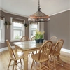 Elk Lighting Jewelstone 3-light Chandelier In Classic Bronze In Bronze