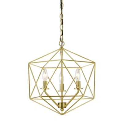 Aflighting Af Lighting Bellini Three-light Chandelier In Gold