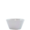 Vietri Lastra White Collection Stacking Cereal Bowl In Light Grey