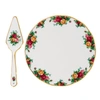 ROYAL ALBERT OLD COUNTRY ROSES CAKE PLATE & SERVER