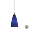 Elk Lighting Vesta 1 Light Pendant In Satin Nickel And White Glass - Includes Adapter Kit In Silver