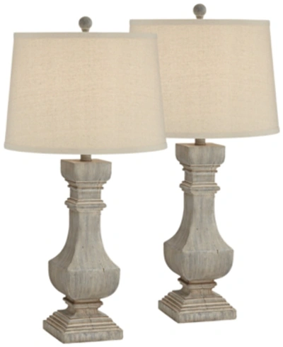Pacific Coast Poly Wood Grey Wash Table Lamp - Set Of 2