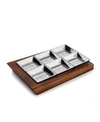 Nambe Judaica Geo Seder Plate In Brown And Silver