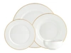 GODINGER PIQUE GOLD 16-PC PLAIN DINNERWARE SET, SERVICE FOR 4