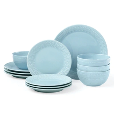 Kate Spade Willow Drive 12-piece Dinnerware Set In Blue