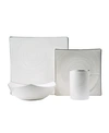 Red Vanilla Orbit 4 Piece Place Setting In White