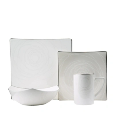 Red Vanilla Orbit 4 Piece Place Setting In White
