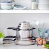 GREENPAN LEVELS 11-PC. STAINLESS STEEL STACKABLE CERAMIC NONSTICK COOKWARE SET, EXCLUSIVELY AT MACY'S