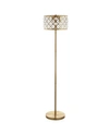 Jonathan Y Elizabeth Crystal, Metal Led Floor Lamp In Gold