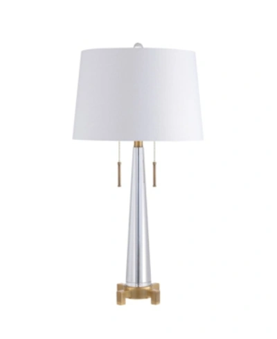 JONATHAN Y ZOE 2-LIGHT CRYSTAL LED TABLE LAMP