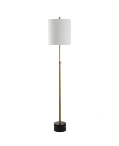 Jonathan Y Crosby Adjustable Height Metal Led Floor Lamp In Gold
