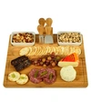 PICNIC AT ASCOT SHERBORNE LARGE BAMBOO CHEESE BOARD SET WITH 4 TOOLS AND 2 BOWLS