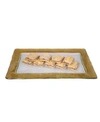 CLASSIC TOUCH 14.5" RECTANGULAR GLASS SERVING TRAY