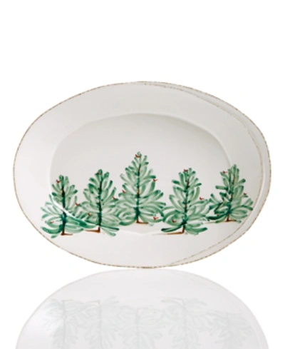 Vietri Lastra Holiday Small Oval Platter In Miscellane