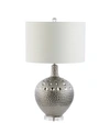 Jonathan Y Andrews Ceramic Led Table Lamp In Silver