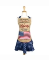 Design Imports Sweet Liberty Ruffle Apron In Red