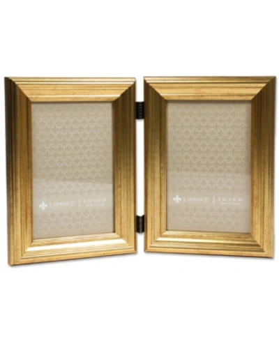 Lawrence Frames Hinged Double Sutter Burnished Gold Picture Frame
