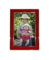 LAWRENCE FRAMES SILVER PLATED METAL WITH RED ENAMEL PICTURE FRAME