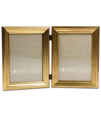 Lawrence Frames Hinged Double Sutter Burnished Gold Picture Frame
