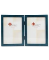 Lawrence Frames Hinged Double Blue Wood Picture Frame In Blue