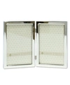 Lawrence Frames Hinged Double Silver Standard Metal Picture Frame In Silver