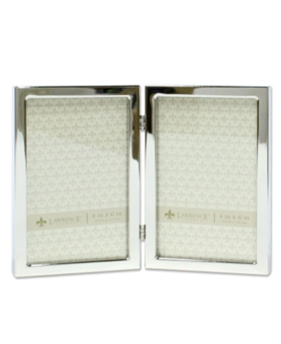 Lawrence Frames Hinged Double Silver Standard Metal Picture Frame
