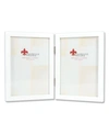 LAWRENCE FRAMES HINGED DOUBLE WHITE WOOD PICTURE FRAME