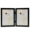 Lawrence Frames Hinged Double Black Wood Picture Frame - Gallery Collection - 4" X 6" In Black
