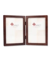 Lawrence Frames 755957d Espresso Wood Hinged Double Picture Frame In Brown