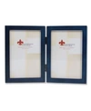 Lawrence Frames Hinged Double Blue Wood Picture Frame In Blue