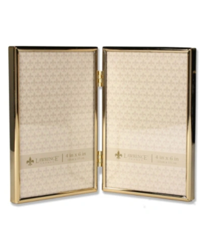 Lawrence Frames Hinged Double Simply Gold Metal Picture Frame