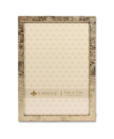 Lawrence Frames Gold Metal Picture Frame With Linen Pattern