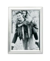 Lawrence Frames Brushed Silver Plated Metal Picture Frame In Silver