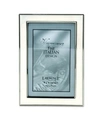 Lawrence Frames Silver Plated Metal With White Enamel Picture Frame In White