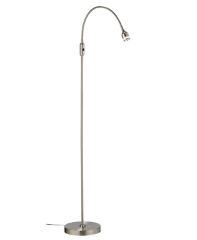 Adesso Prospect Led Floor Lamp In Brushed Steel