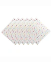 Design Imports Multi Polka Dots Print Napkin Set Of 6 In Aqua
