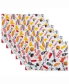 Design Imports Bbq Fun Print Outdoor Placemat Set Of 6 In Red