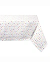Design Imports Multi Polka Dots Print Table Cloth 60" X 104" In Aqua