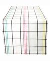 DESIGN IMPORTS COLOR POP PLAID TABLE RUNNER 14" X 108"
