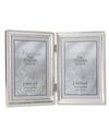 Lawrence Frames Polished Silver Plate Hinged Double Picture Frame In Silver