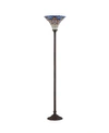 Jonathan Y Peacock Tiffany Torchiere Led Floor Lamp In Bronze