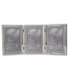 Lawrence Frames Polished Silver Plate Hinged Triple Picture Frame In Silver