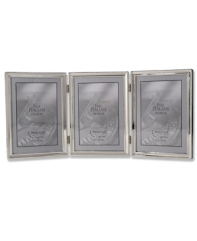 Lawrence Frames Polished Silver Plate Hinged Triple Picture Frame