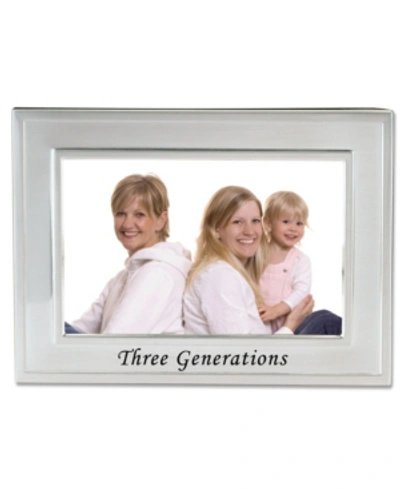 Lawrence Frames Brushed Metal Three Generations Picture Frame In Silver