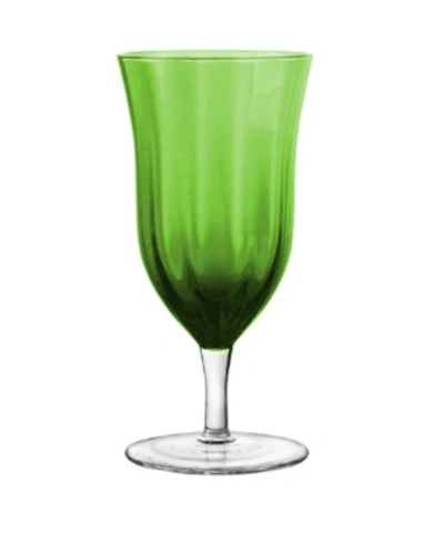 Qualia Glass Meridian Iced Tea Glasses, Set Of 4 In Green