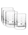 QUALIA GLASS GALAXY DOUBLE OLD FASHIONED GLASSES, SET OF 4